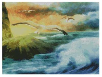 Seagulls in Flight